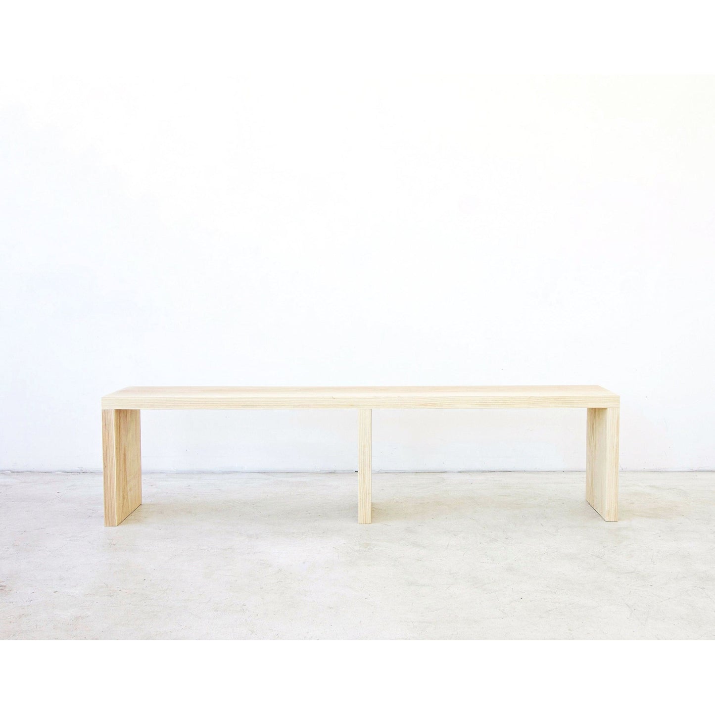 Solid Wood Ash Bench | Minimalist design wood bench | Made in LA