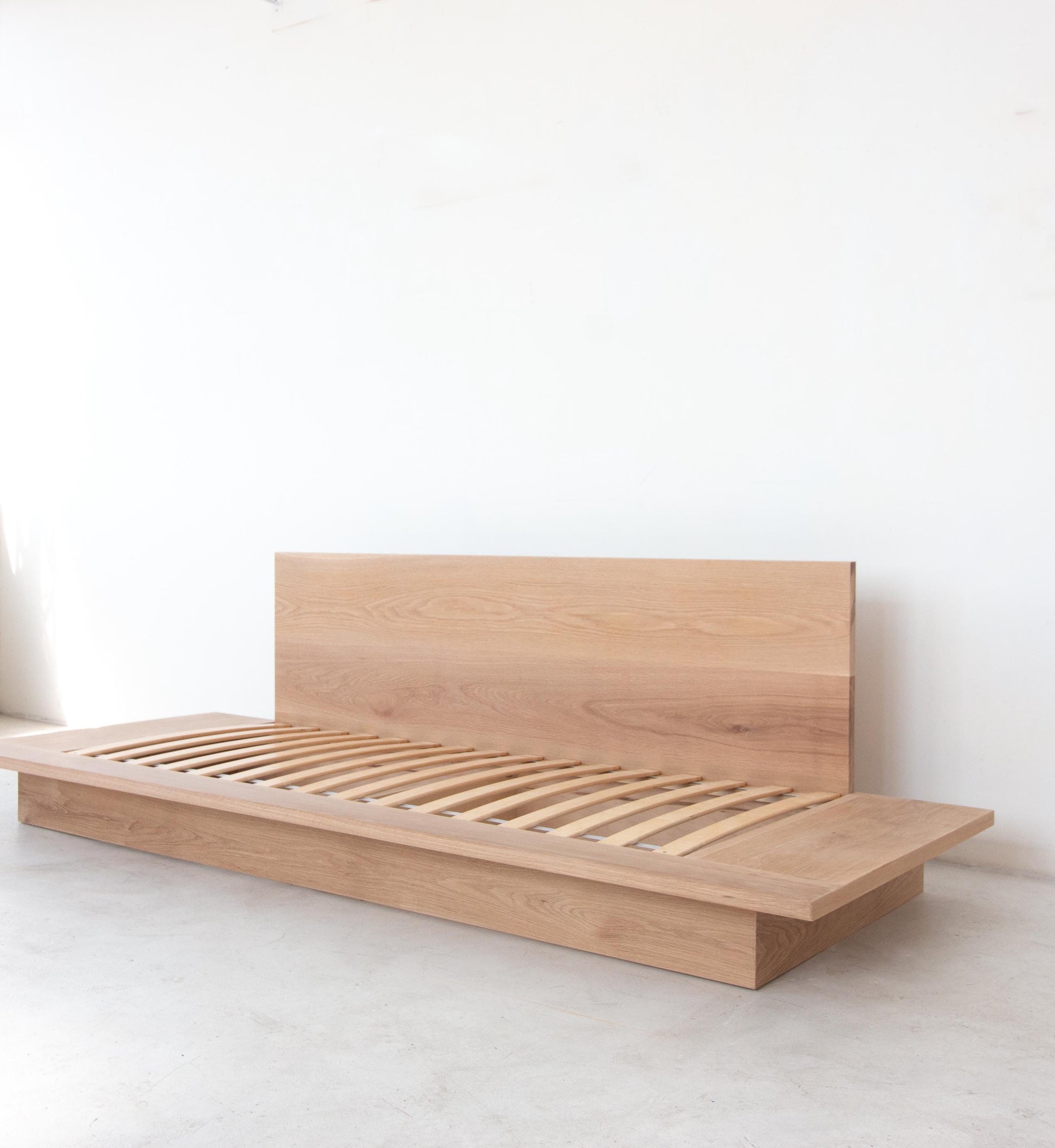 Solid white oak Daybed | Minimalist Bed | Solid Wood Platform Bed Frame | Solid Wood Furniture | Plinth bed | Custom furniture made in LA