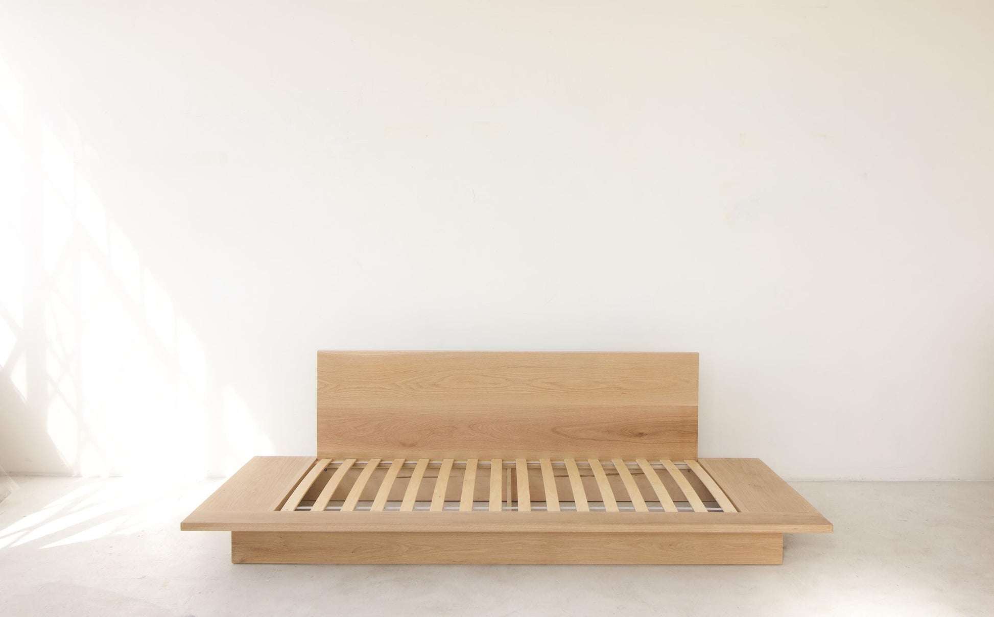 Solid white oak Daybed | Minimalist Bed | Solid Wood Platform Bed Frame | Solid Wood Furniture | Plinth bed | Custom furniture made in LA