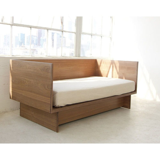 Walnut Daybed | Minimalist wood couch | Modern walnut Bed | Made in LA