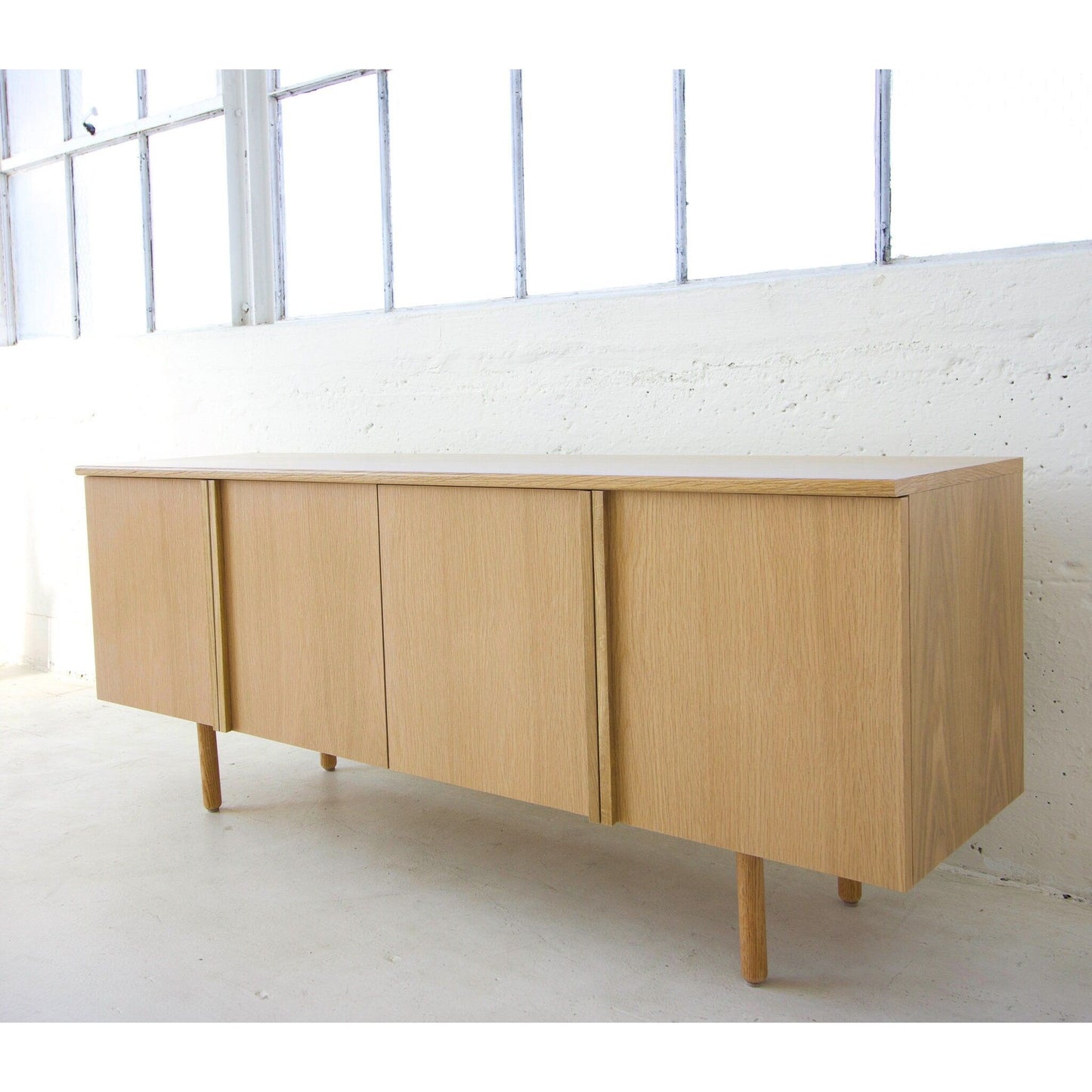 Vinyl Record Storage Cabinet | White oak Credenza | Record Cabinet | Minimalist sideboard