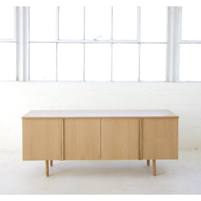 Vinyl Record Storage Cabinet | White oak Credenza | Record Cabinet | Minimalist sideboard