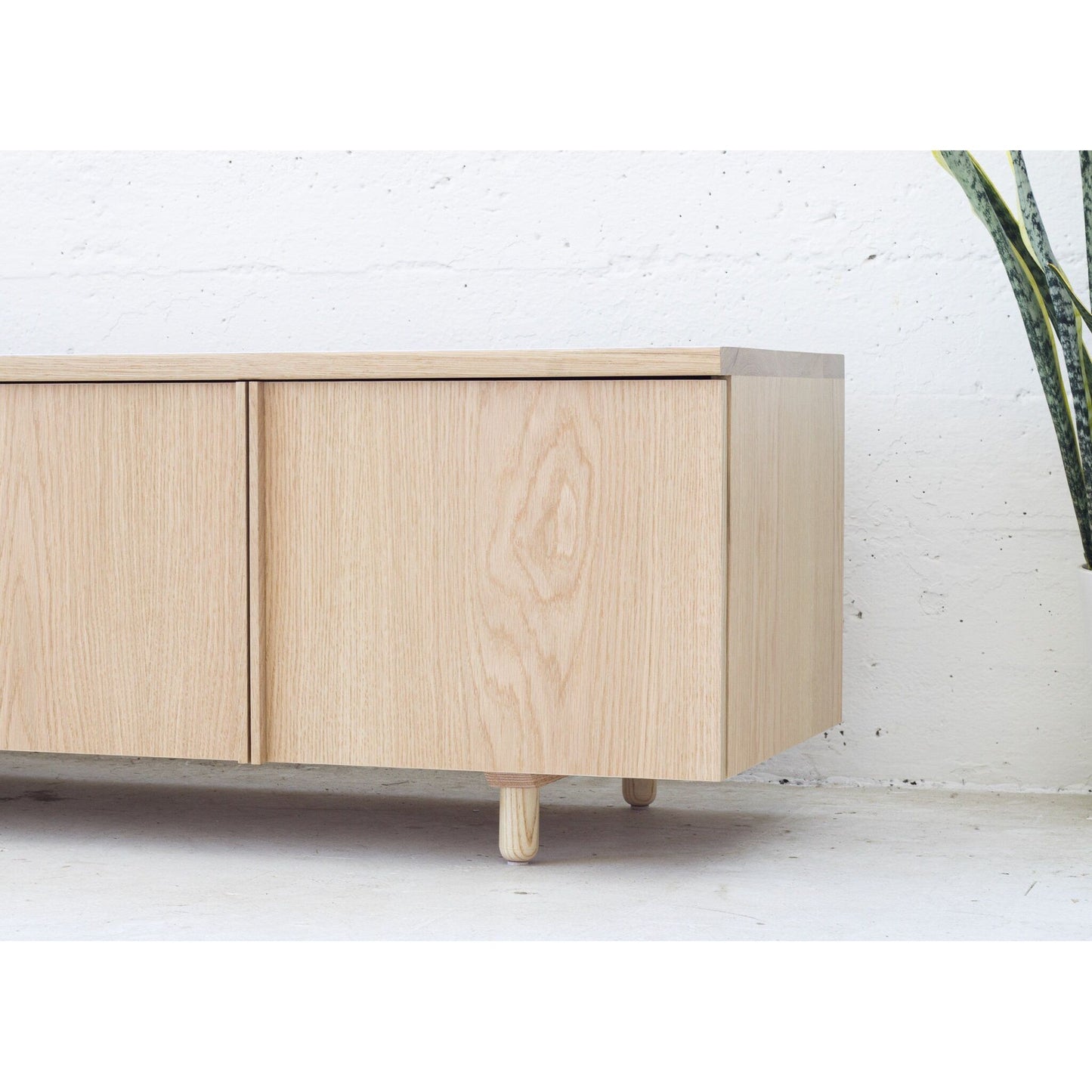 Vinyl Record Storage Bench| White Oak| Minimalist Storage | Modern Seating| Made In LA