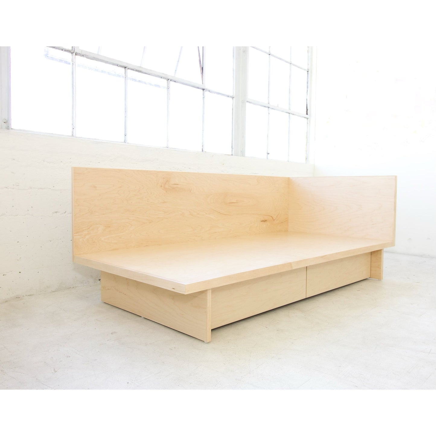 L-Shaped Daybed | Plywood Daybed | Daybed with storage | Made in LA | Twin bed