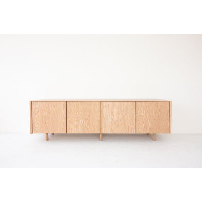 Vinyl Record Storage Cabinet | Minimalist Record Storage | Oak Sideboard | Oak Credenza| Made in LA